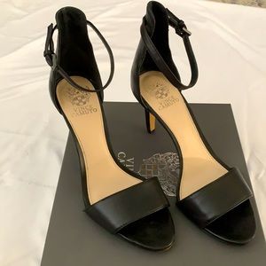 Vince Camuto black ankle wrap heels size 9.5M